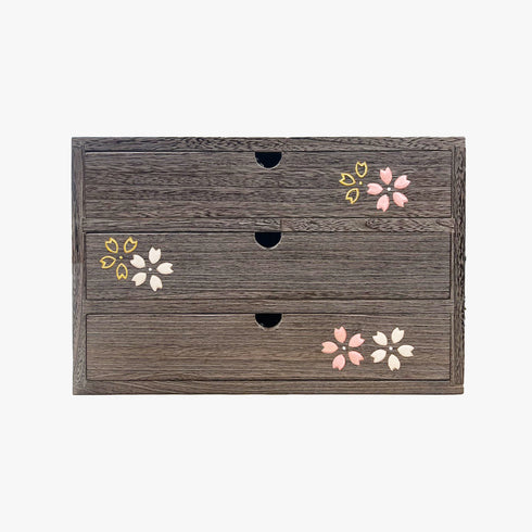 福重ね三ッ引き出し