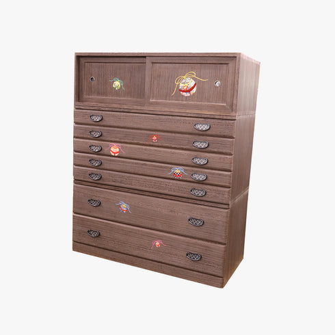 チェスト(二段+五段+引き戸)