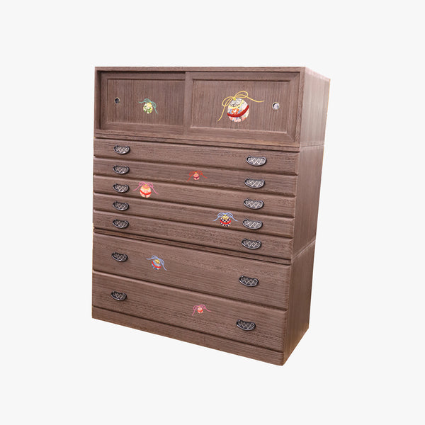 チェスト(二段+五段+引き戸)