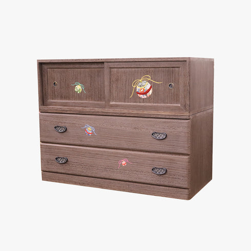 チェスト(二段+引戸)