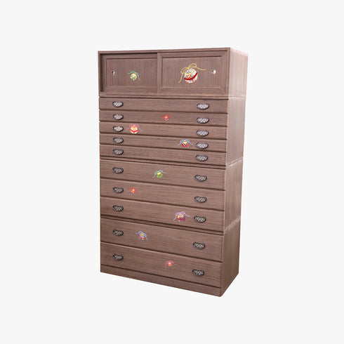 三ッ重ねチェスト(二段+三段+五段+引き戸)