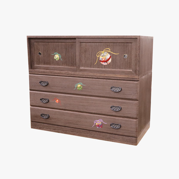 チェスト(三段+引き戸+台輪)